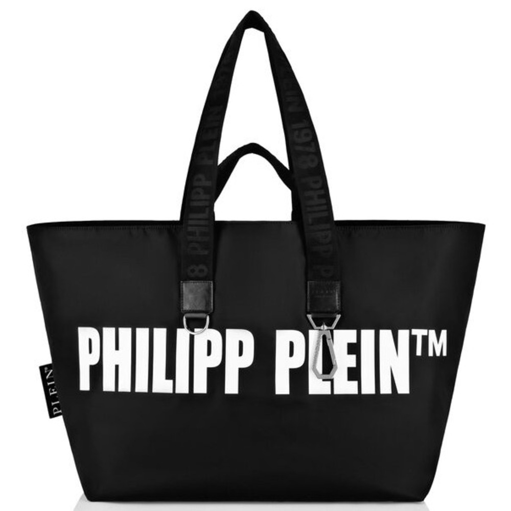 NYLON TOTE BAG PHILIPP PLEIN TM Black - NWT